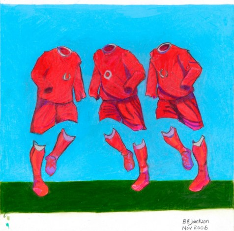 Football, No3 Three in red